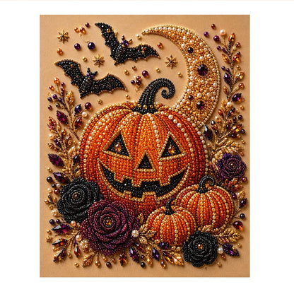 Grinning Jack-O'-Lantern and Bats pearl painting – image 11