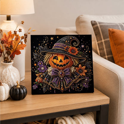 Jack-O'-Lantern in a Witch Hat pearl painting – image 4
