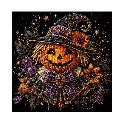 Jack-O'-Lantern in a Witch Hat pearl painting – image 11