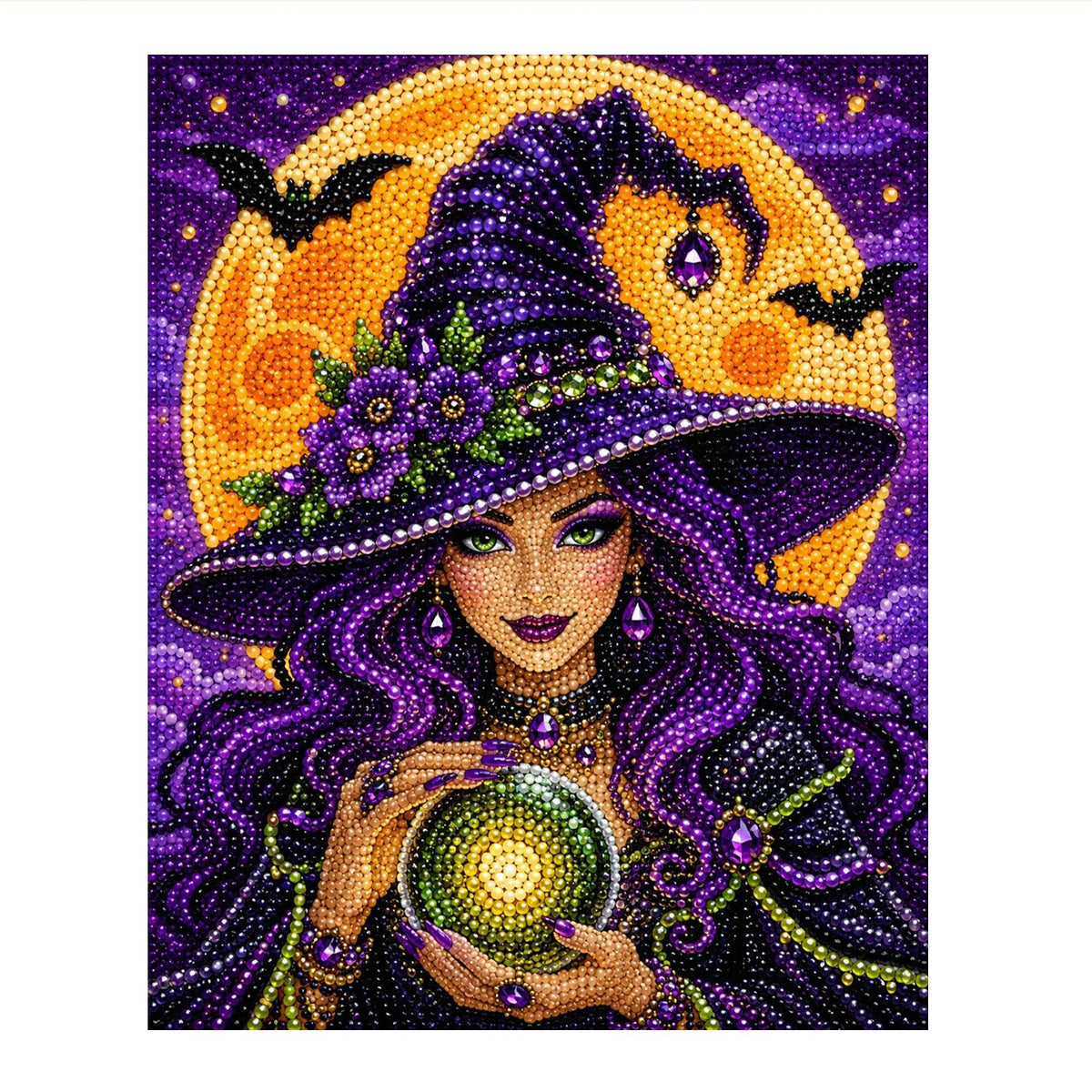 Violet Witch and Crystal Ball pearl painting – image 11