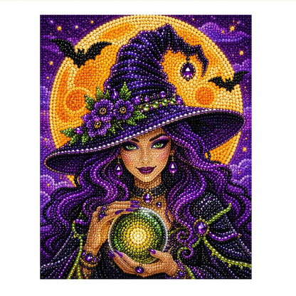 Violet Witch and Crystal Ball pearl painting – image 11