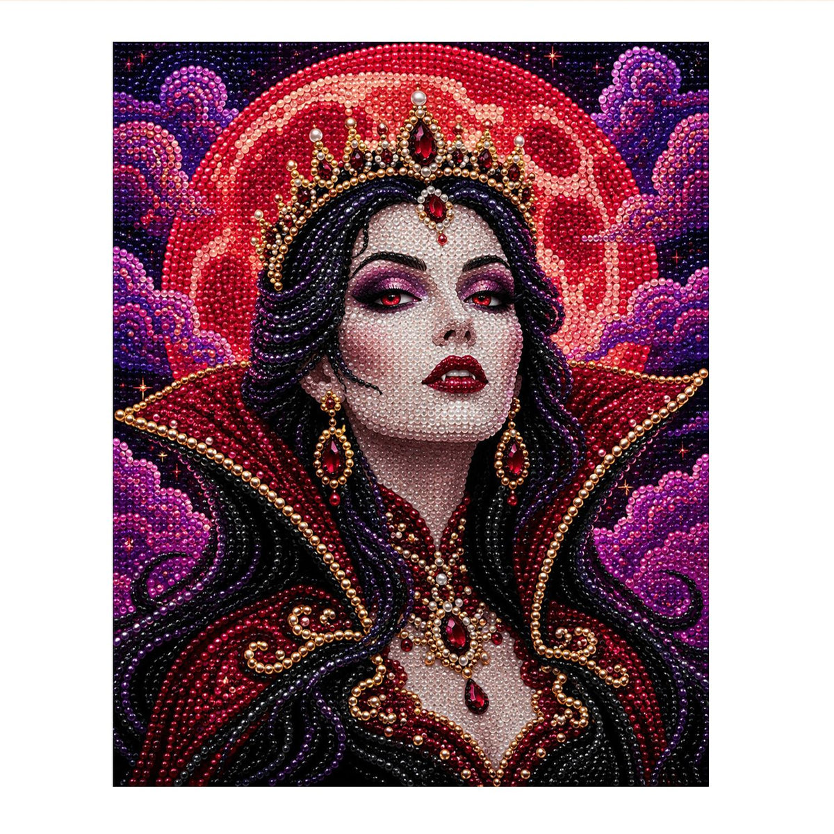 Vampire Queen and Blood Moon pearl painting – image 11