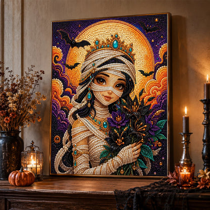 Mummy Princess with Bouquet pearl painting – image 2