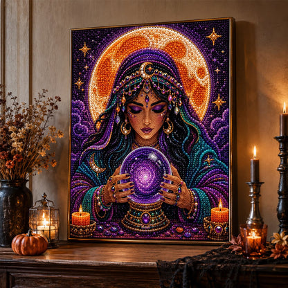 Moonlit Fortune Teller pearl painting – image 2