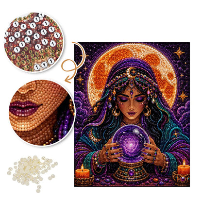Moonlit Fortune Teller pearl painting – image 6