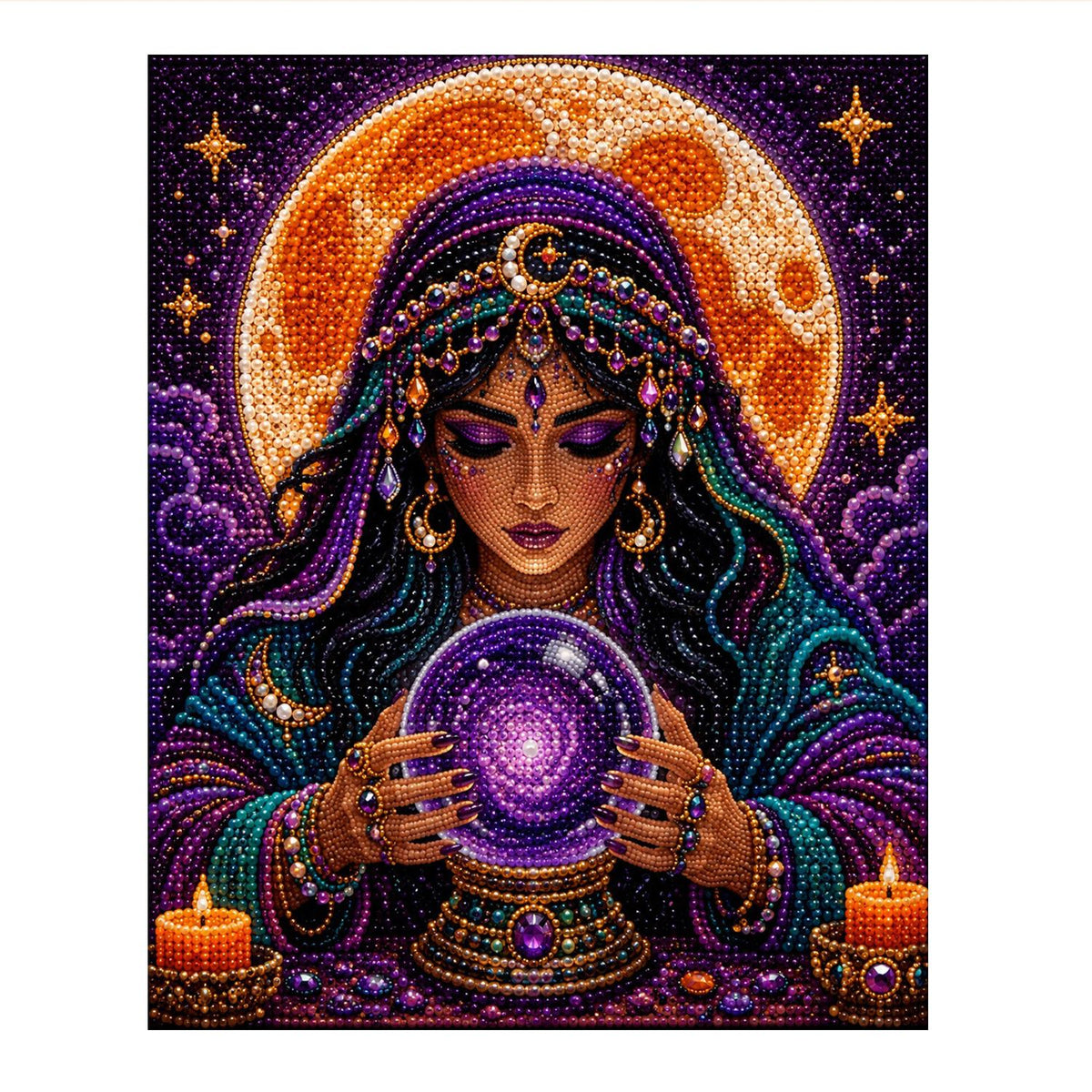 Moonlit Fortune Teller pearl painting – image 11
