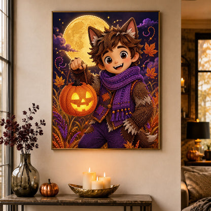 Little Werewolf with a Lantern pearl painting – image 4