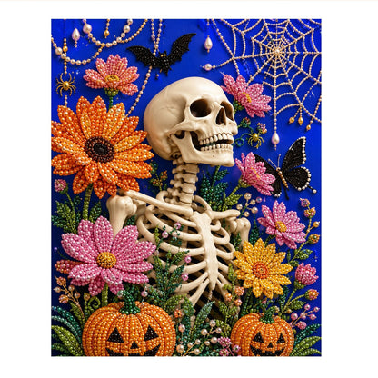 Skeleton in a Flower Garden pearl painting – image 11