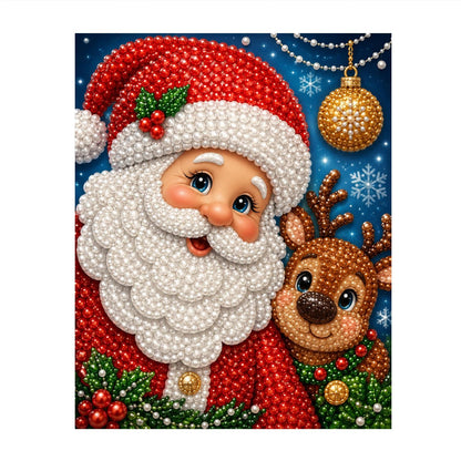 Jolly Santa and Reindeer Pal pearl painting – image 11