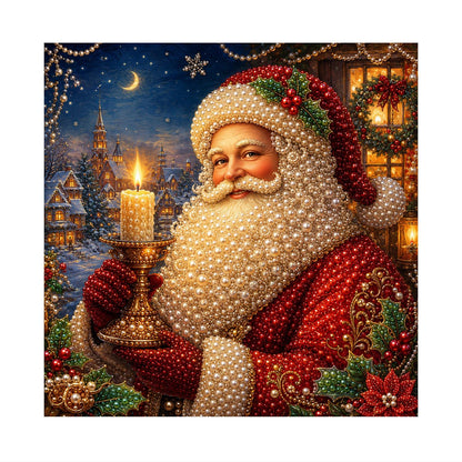 Santa's Candlelit Night pearl painting – image 11
