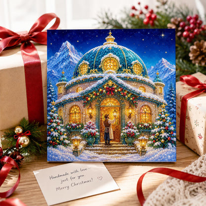 Domed Chapel in the Alps pearl painting – image 2