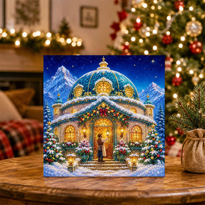 Domed Chapel in the Alps pearl painting – image 5