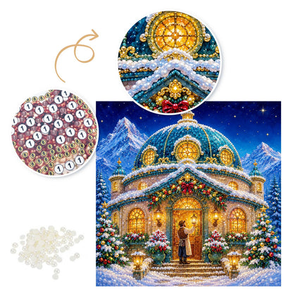 Domed Chapel in the Alps pearl painting – image 6