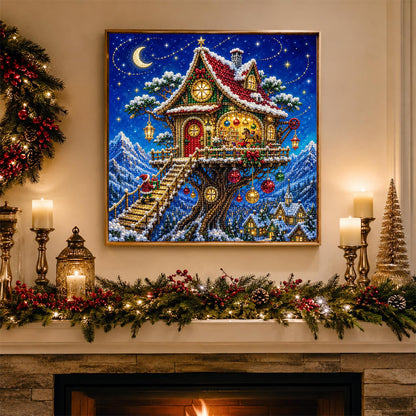 Moonlit Treehouse Hideaway pearl painting – image 3