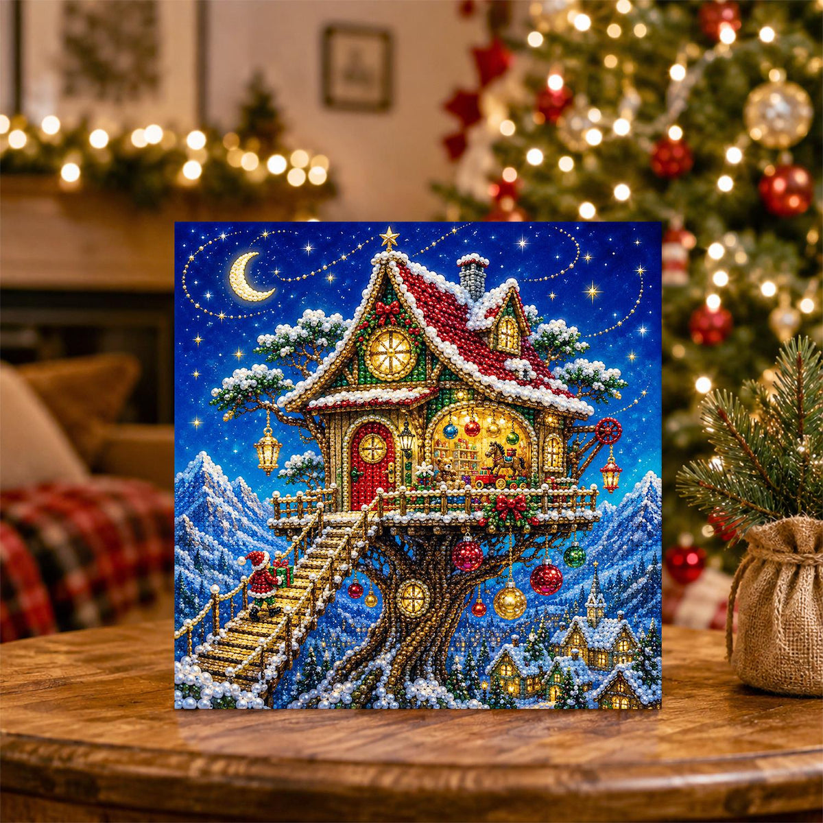 Moonlit Treehouse Hideaway pearl painting – image 5