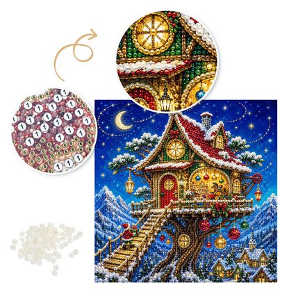 Moonlit Treehouse Hideaway pearl painting – image 6