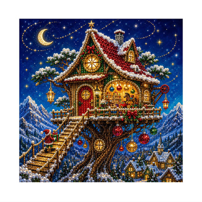 Moonlit Treehouse Hideaway pearl painting – image 11