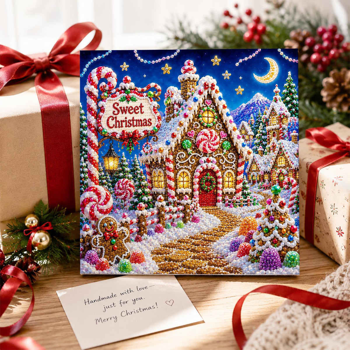 Gingerbread House Candy Lane pearl painting – image 2