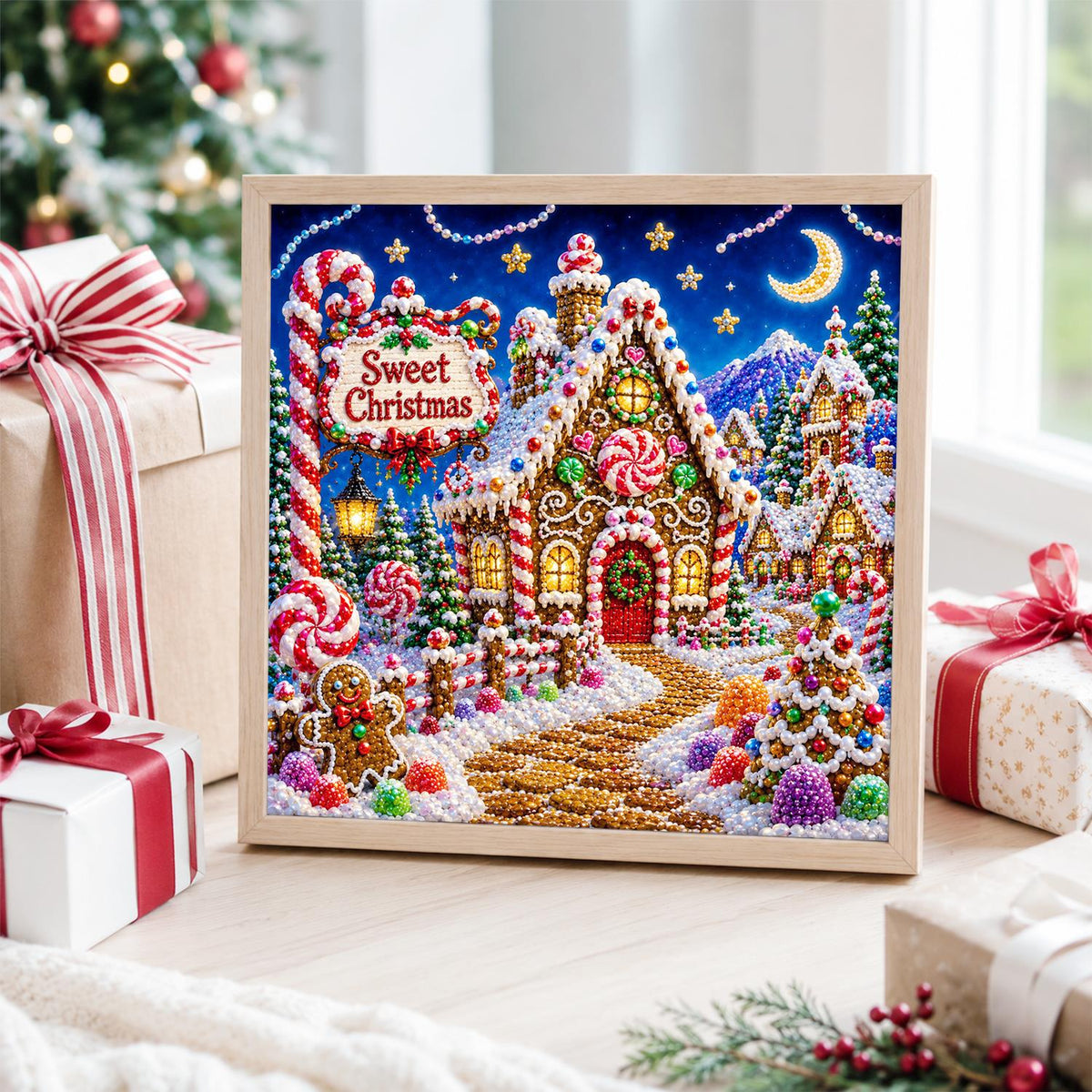 Gingerbread House Candy Lane pearl painting – image 4