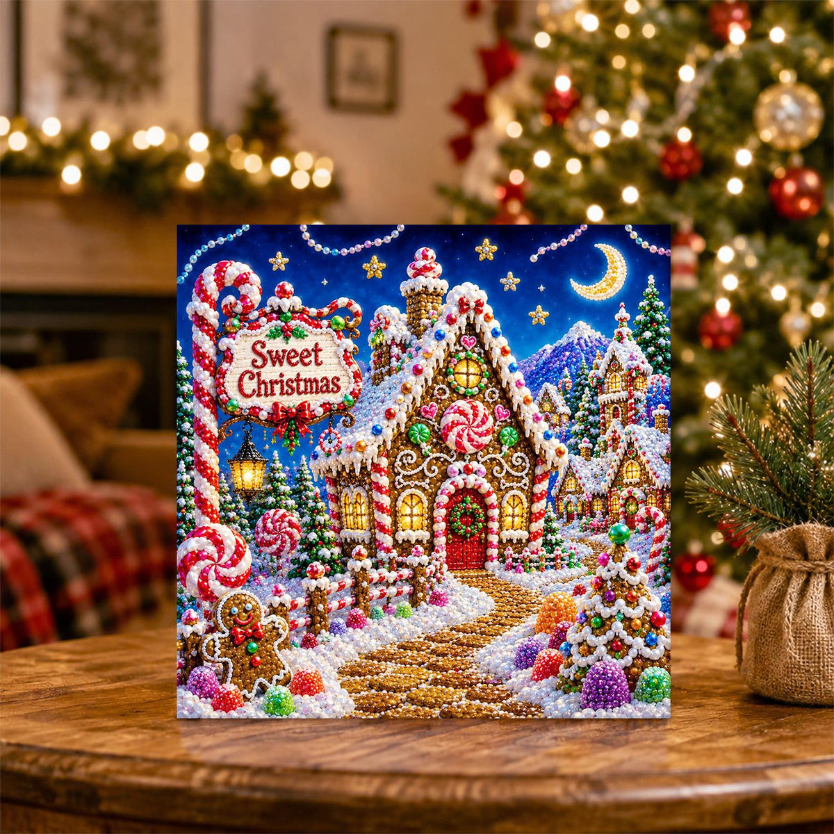 Gingerbread House Candy Lane pearl painting – image 5