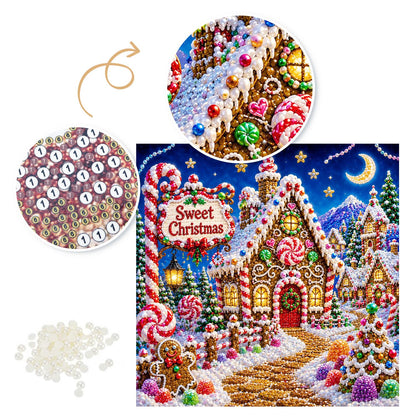 Gingerbread House Candy Lane pearl painting – image 6