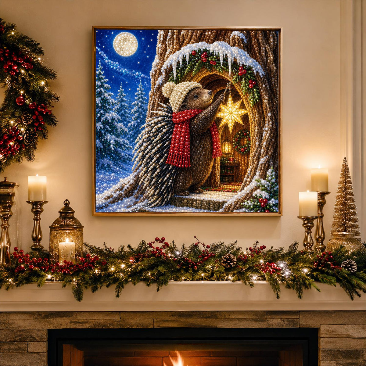 Hedgehog's Tree Hollow Star pearl painting – image 3