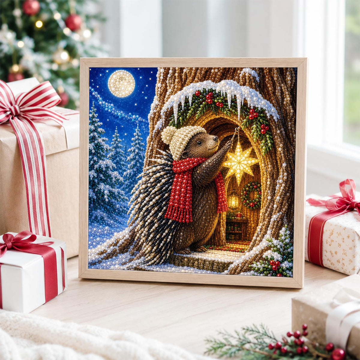Hedgehog's Tree Hollow Star pearl painting – image 4