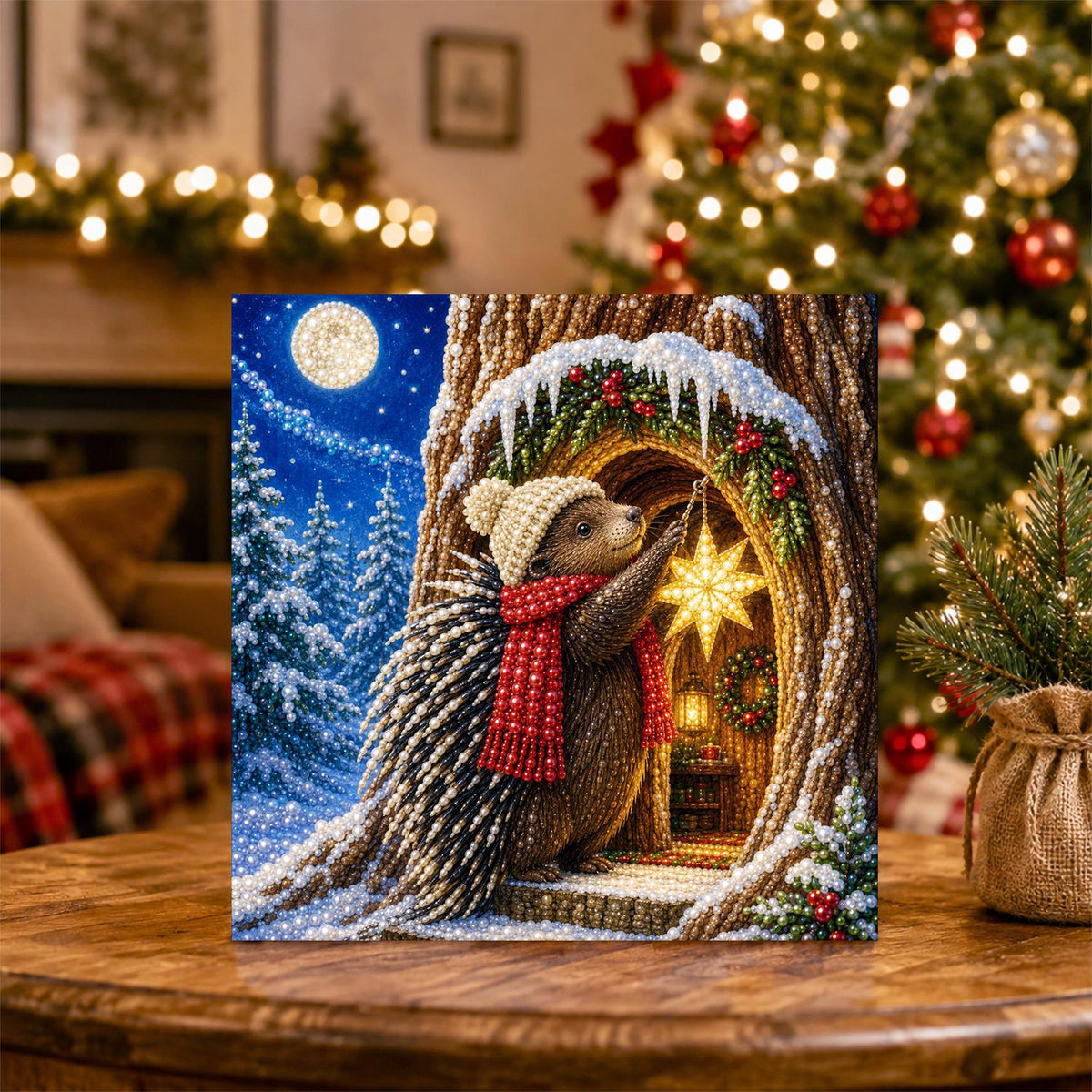Hedgehog's Tree Hollow Star pearl painting – image 5