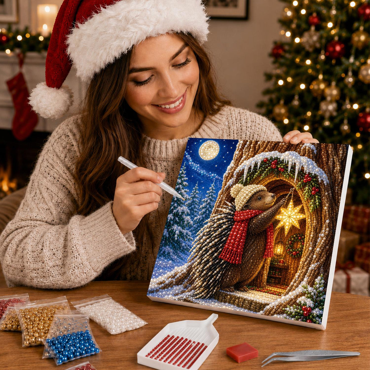 Hedgehog's Tree Hollow Star pearl painting – image 16