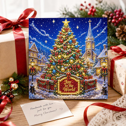 Village Square Christmas Tree pearl painting – image 2