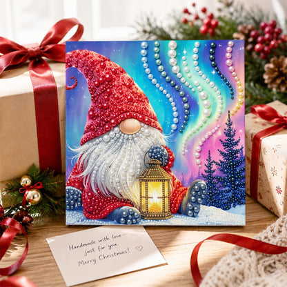 Gnome Beneath the Northern Lights pearl painting – image 2
