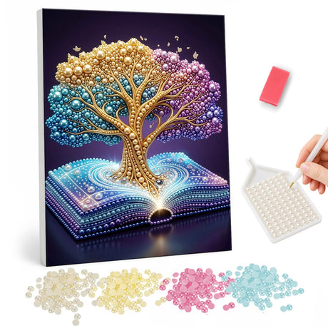 Golden Tree of Life pearl painting – image 1