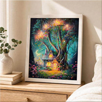 Cottage Under the Great Tree pearl painting – image 2