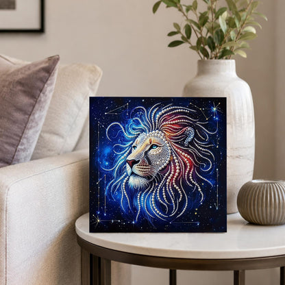 Starlit Lion Constellation pearl painting – image 4