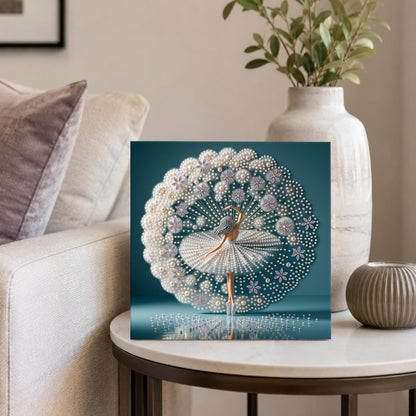 Ivory Ballerina in Full Bloom pearl painting – image 4