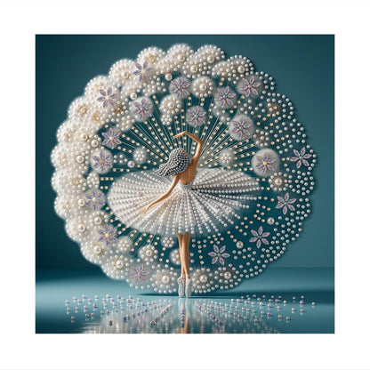 Ivory Ballerina in Full Bloom pearl painting – image 11