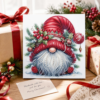 Holly-Crowned Christmas Gnome pearl painting – image 2