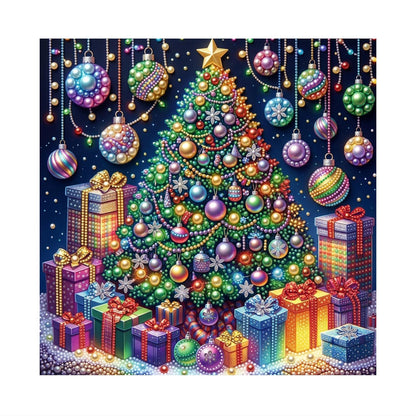 Rainbow Bauble Christmas Tree pearl painting – image 11