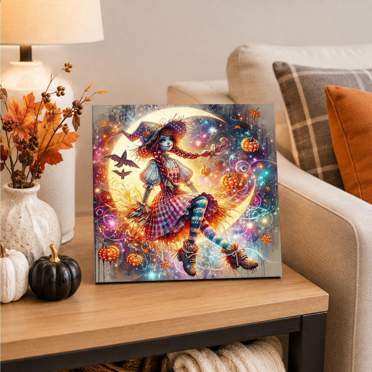 Red-Haired Witch in Starlight pearl painting – image 4