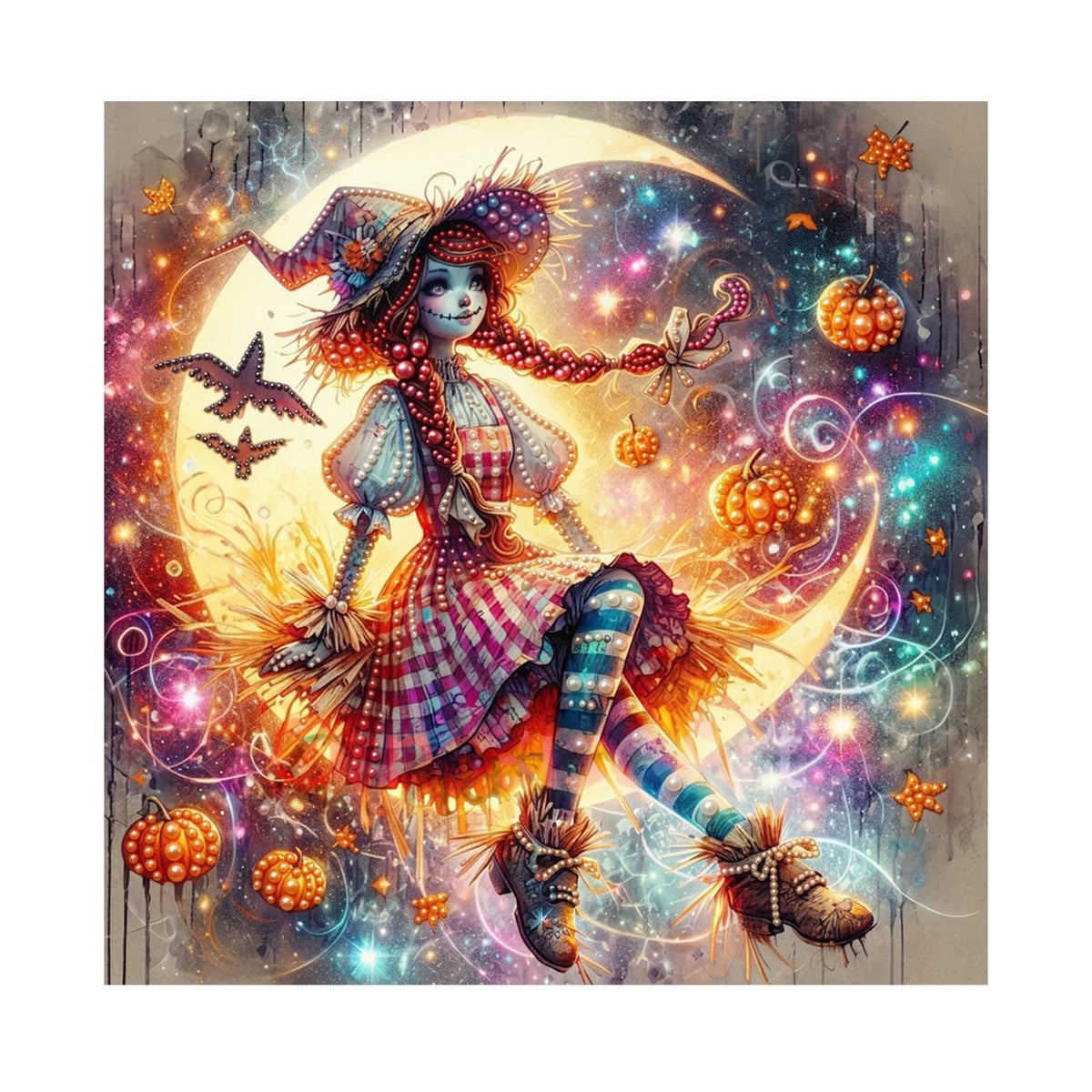 Red-Haired Witch in Starlight pearl painting – image 11