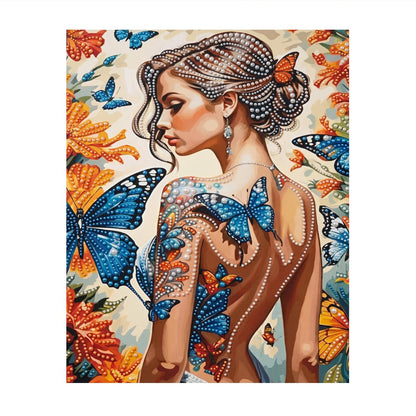 Over-the-Shoulder Butterfly Muse pearl painting – image 11