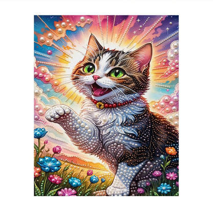 Waving Tabby in Sunshine pearl painting – image 11