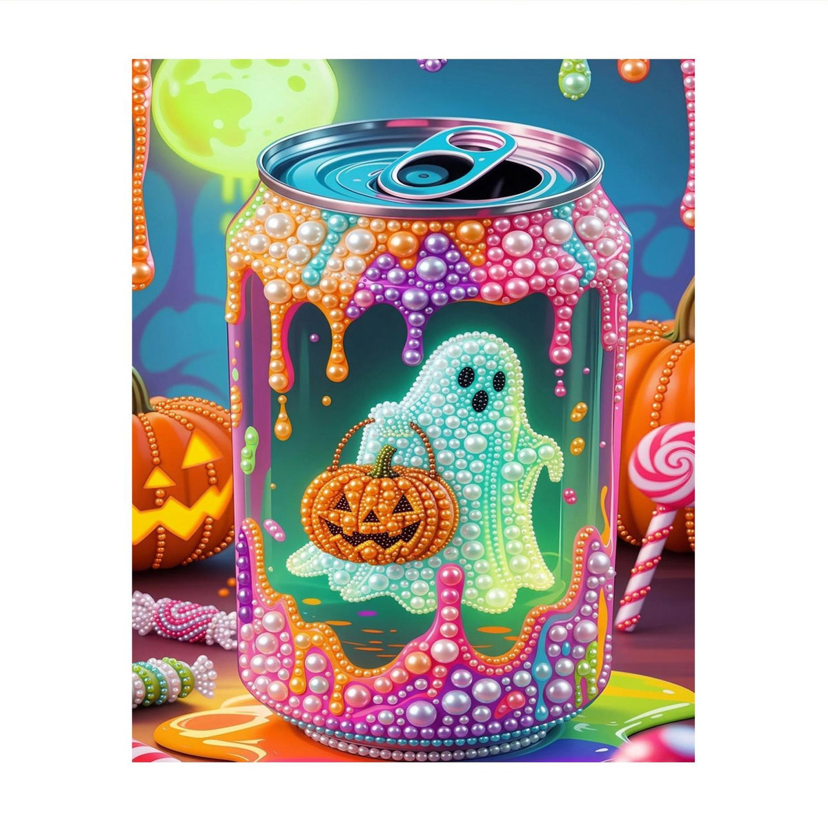 Spooky Candy Drip Can pearl painting – image 11