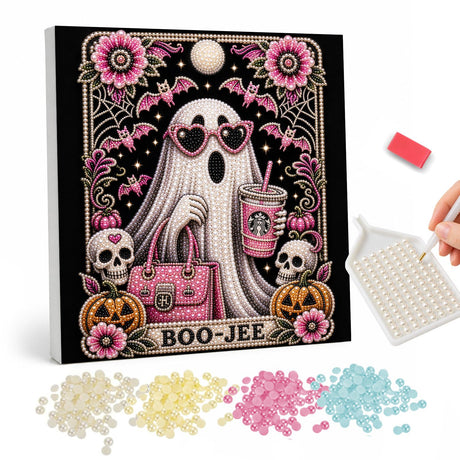 Halloween Glam Ghost pearl painting – image 1
