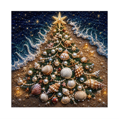 Seashell Tree on the Shore pearl painting – image 11