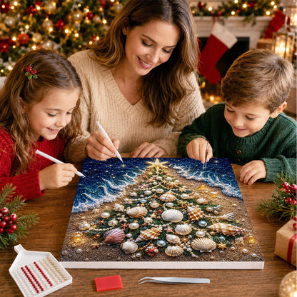 Seashell Tree on the Shore pearl painting – image 15