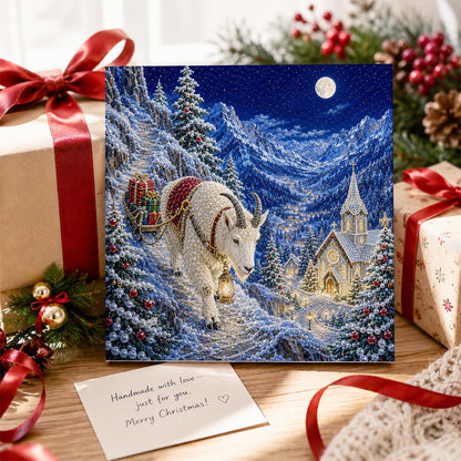 Mountain Goat Pulling a Sleigh pearl painting – image 2