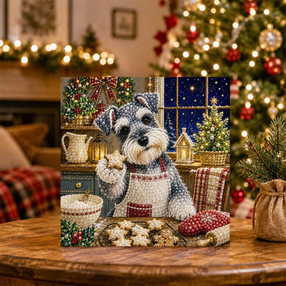 Schnauzer Baking Star Cookies pearl painting – image 5