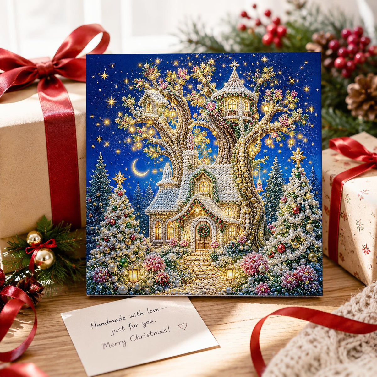 Turreted Treehouse and Moon pearl painting – image 2