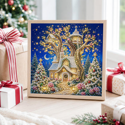 Turreted Treehouse and Moon pearl painting – image 4
